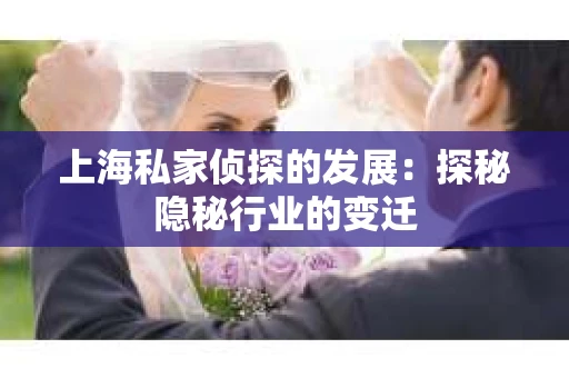 上海私家侦探的发展：探秘隐秘行业的变迁