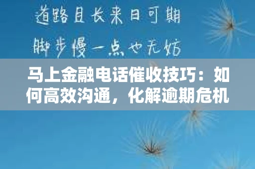 马上金融电话催收技巧：如何高效沟通，化解逾期危机