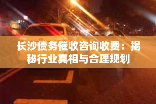 长沙债务催收咨询收费：揭秘行业真相与合理规划