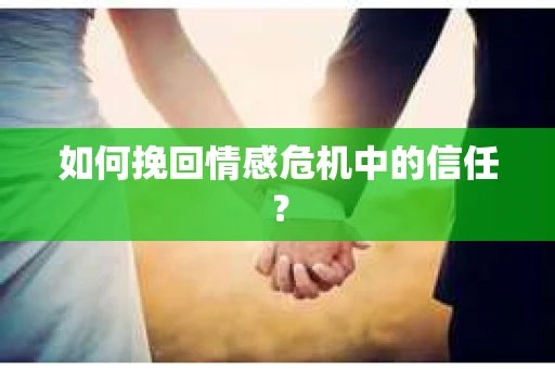如何挽回情感危机中的信任？