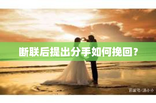 断联后提出分手如何挽回？
