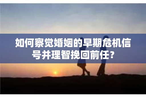 如何察觉婚姻的早期危机信号并理智挽回前任？